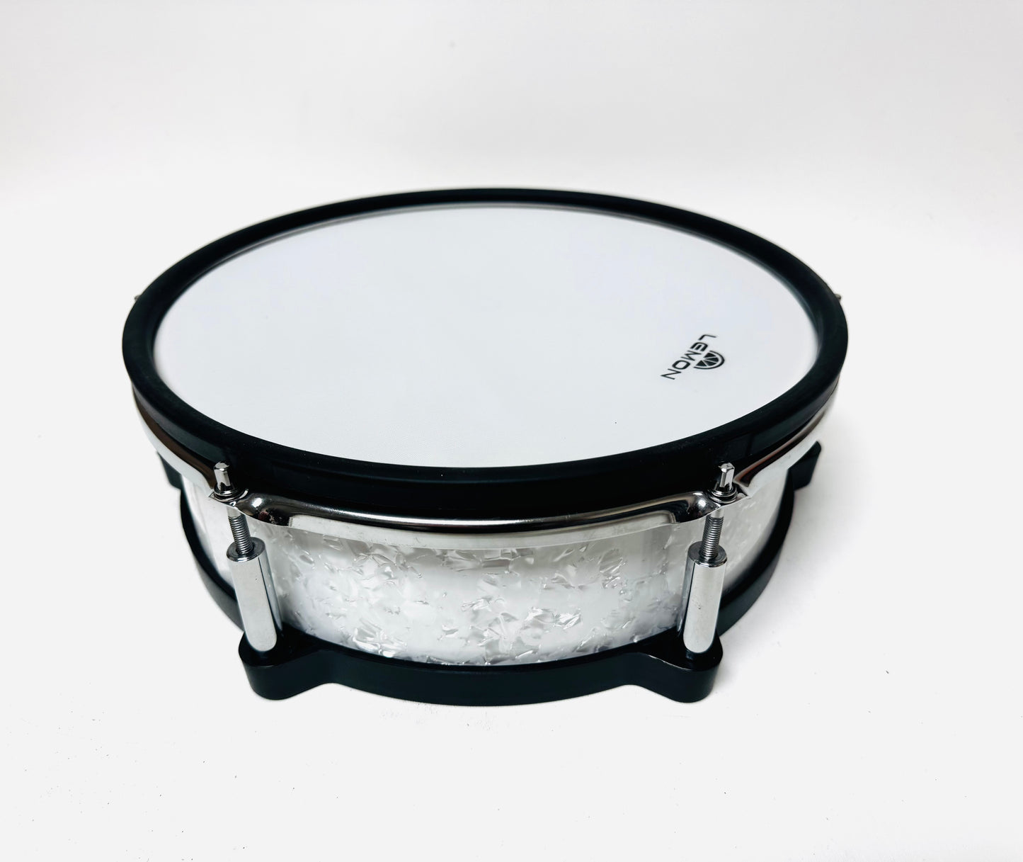 Lemon 12” x 4” Pearl White Diamond Snare for Roland Alesis Strike Kit