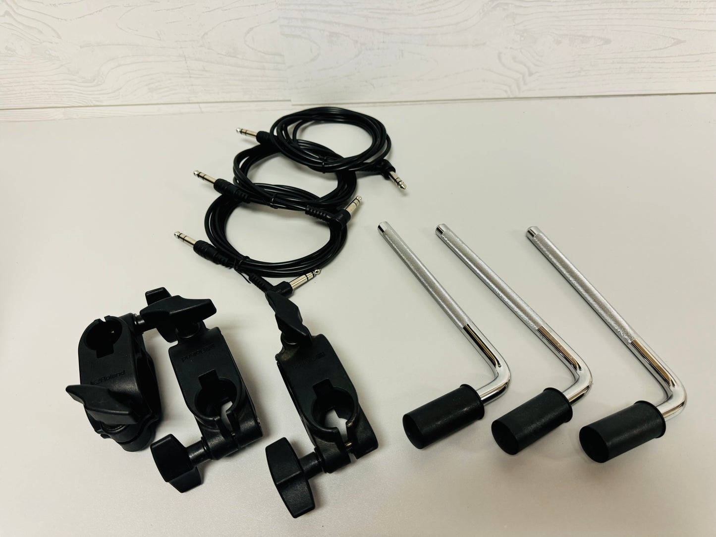 Set of 3 of Latest Style Roland PDX-8 PDX8 Mesh Pads w Clamp Mount Cable