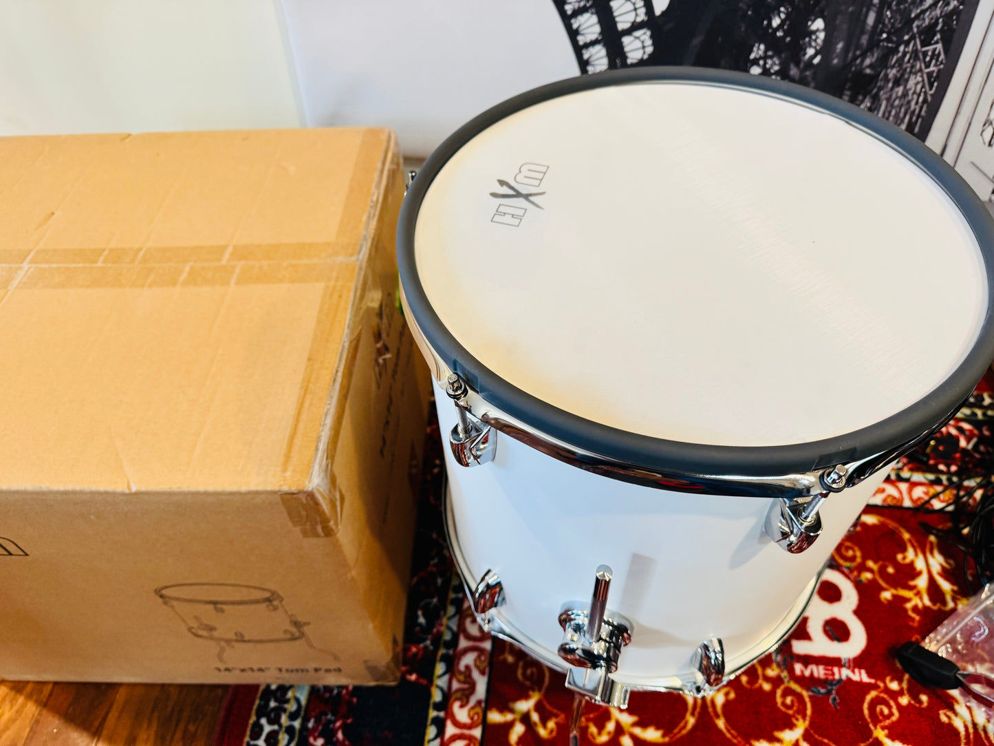 HXM 14x14 Mesh White Floor Tom for Roland Alesis Kit VAD OPEN BOX