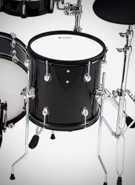 Lemon 12” x 12” BLACK SPARKLE Mesh Floor Tom for Roland Alesis Strike Kit