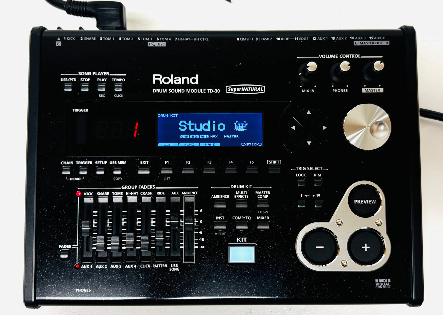 Roland TD-30 V-Drums Module w EXTRAS Brain TD30