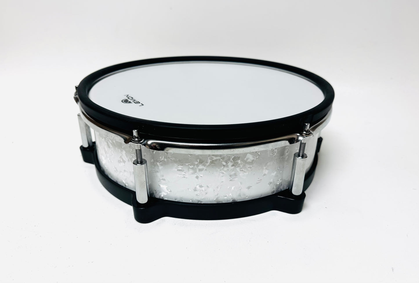 Lemon 12” x 4” Pearl White Diamond Snare for Roland Alesis Strike Kit