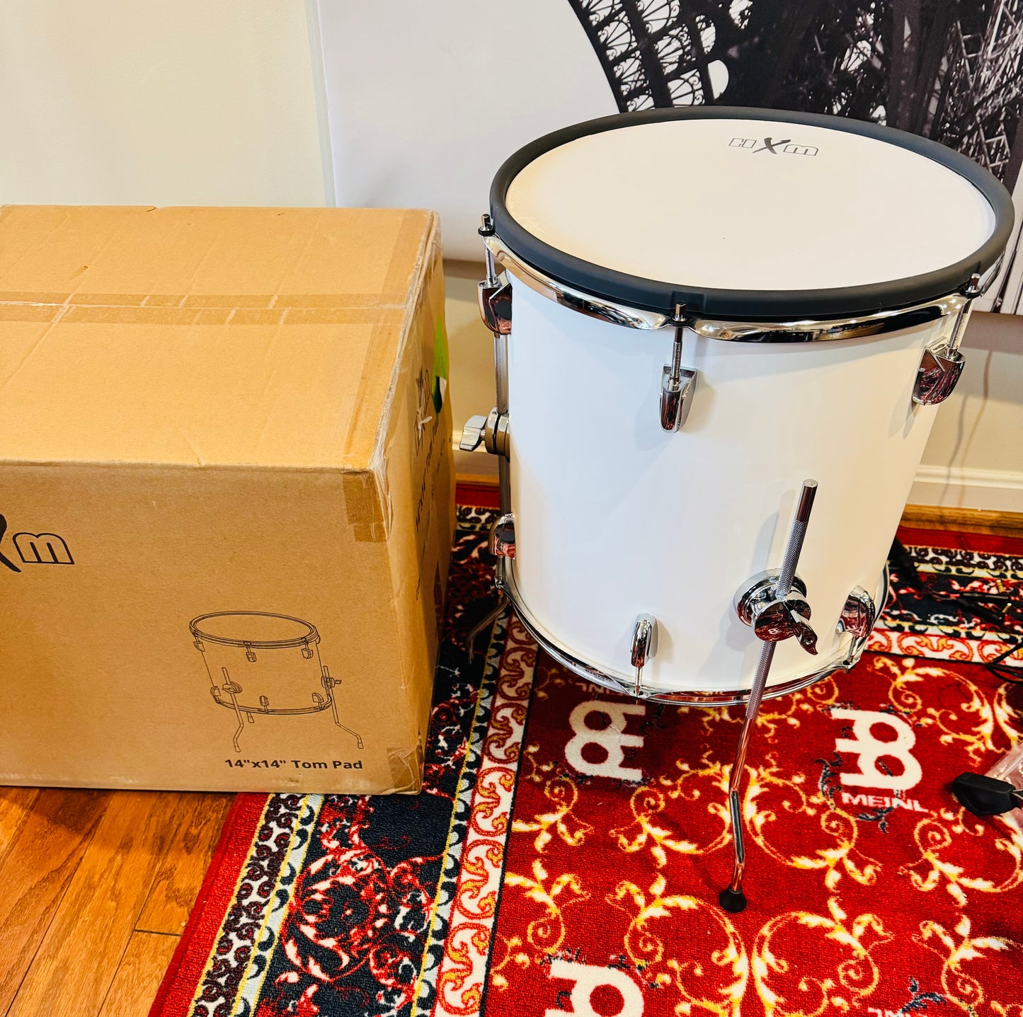 HXM 14x14 Mesh White Floor Tom for Roland Alesis Kit VAD OPEN BOX