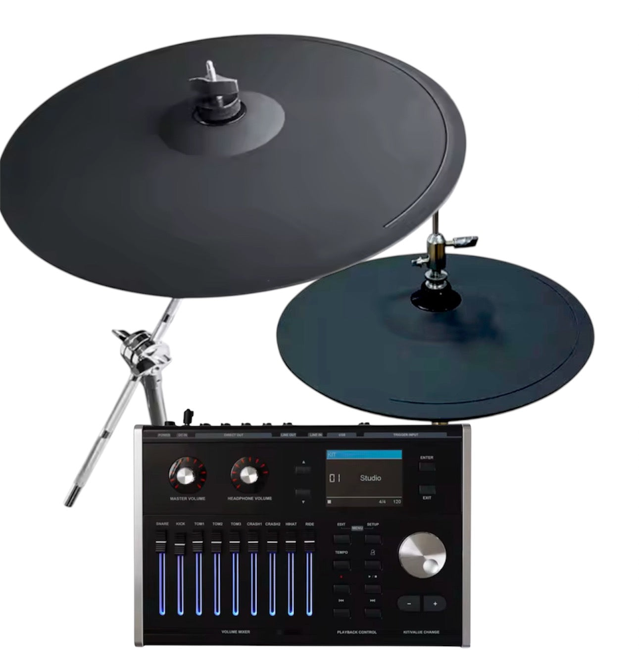 HXM M019 Electronic Drum Module Black Cymbal Bundle Kit for Roland Alesis Lemon Pads M-019