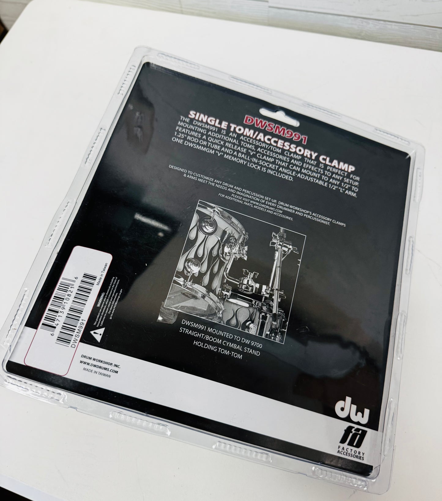DW Single Tom Clamp DWSM991 Chrome OPEN BOX