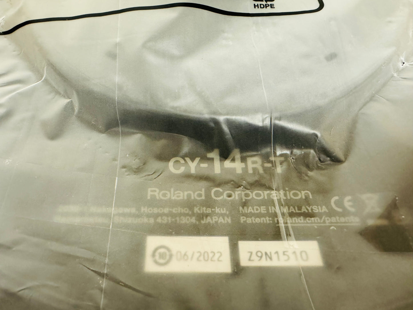 Roland CY-14R-T 14” Black Ride Cymbal CY14 T