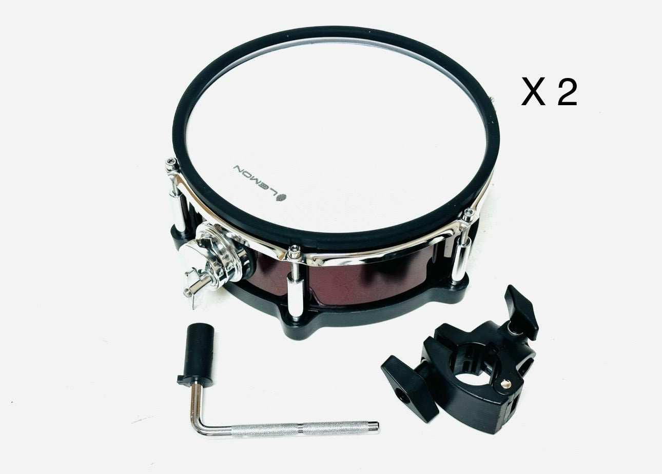 Lemon RED Shell Pack Snare Tom Bass Kick Drum for Roland and Alesis Kit