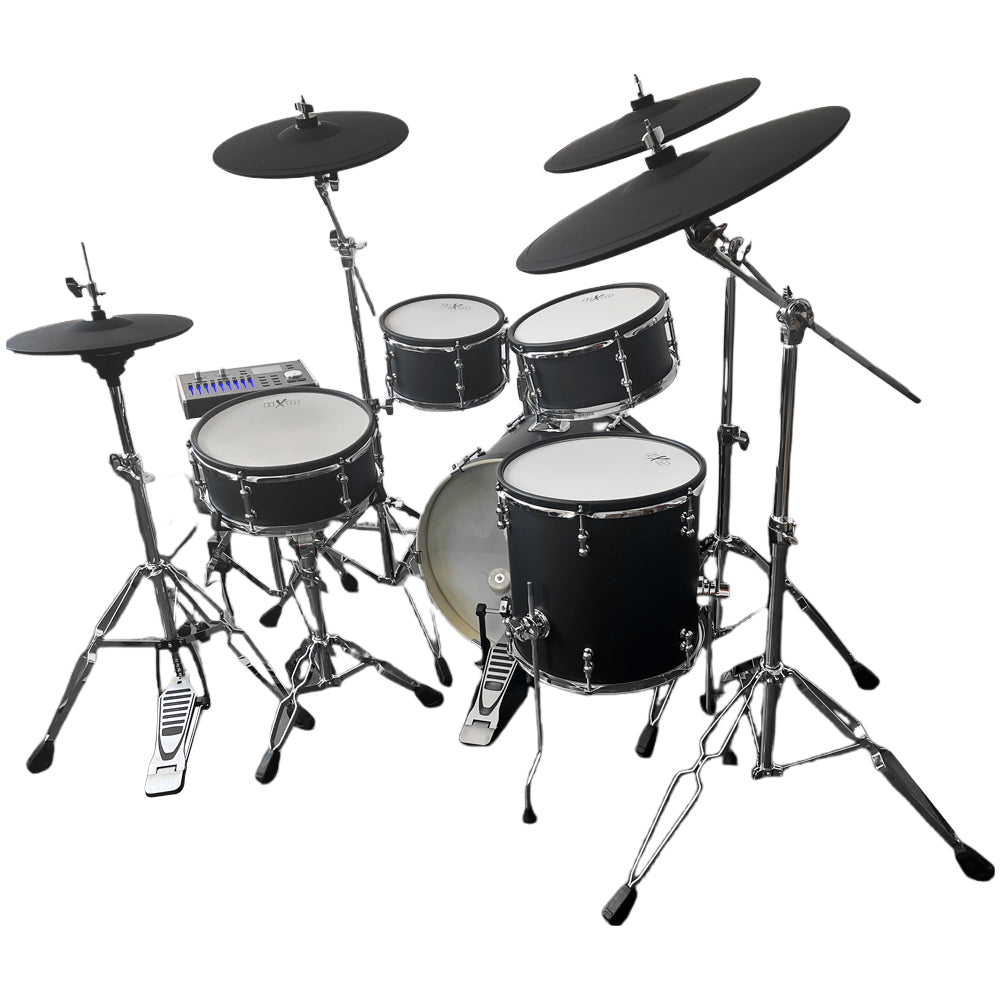 HXM XD-2000 KM Electronic Drum Professional Mesh 9-piece Kit Black Matte