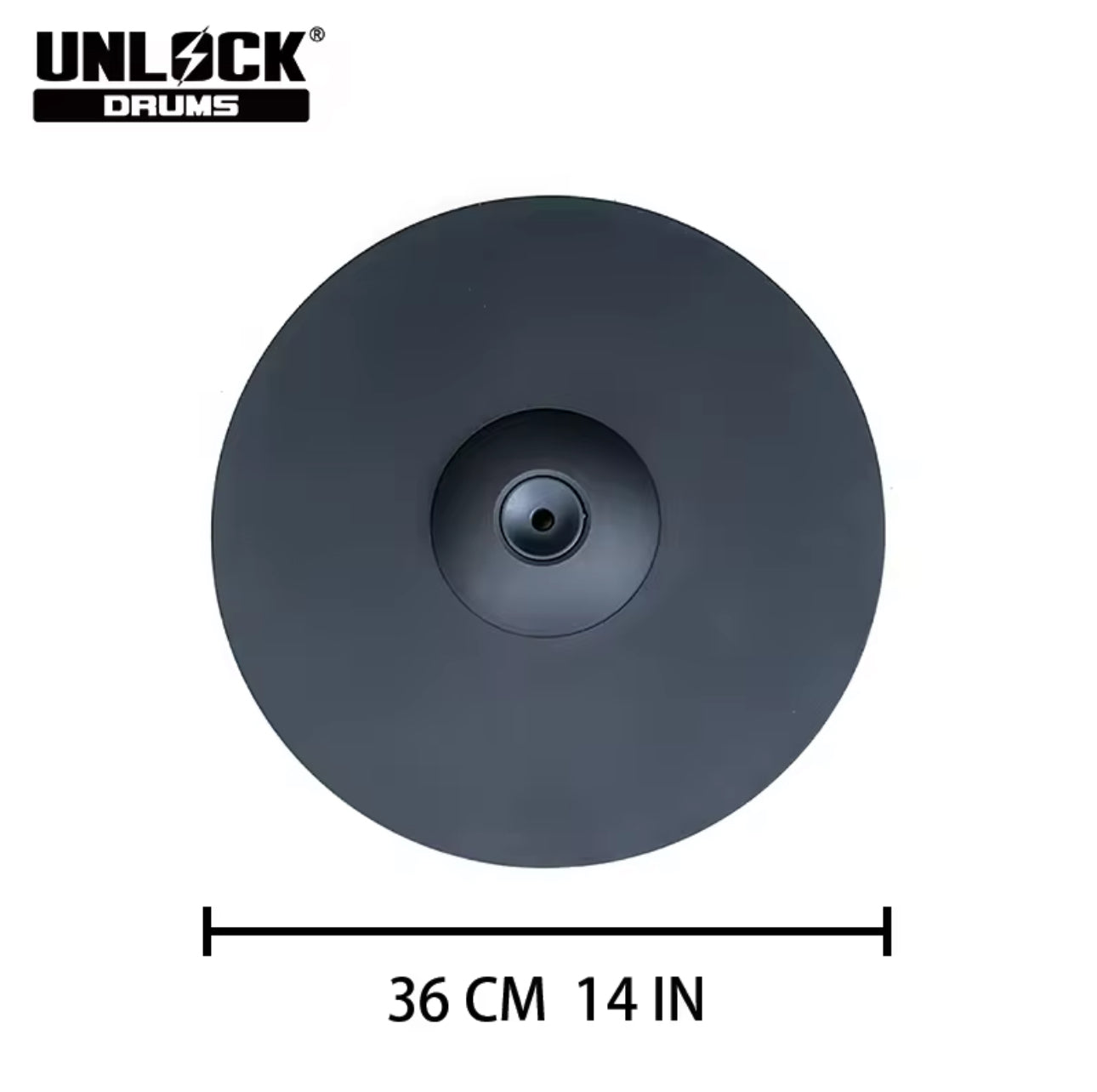 UNLOCK 14” 3 Zone Ride Crash Bell Cymbal for Roland Alesis Kit