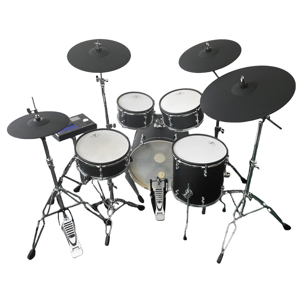 HXM XD-2000 KM Electronic Drum Professional Mesh 9-piece Kit Black Matte