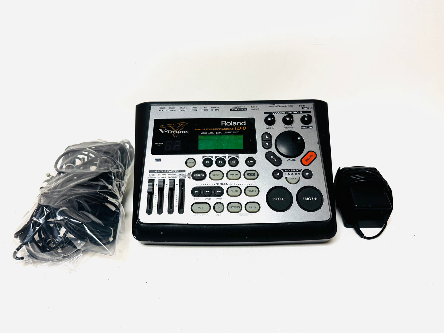 Roland TD-8 Module Brain Cables Power TD8 plus Cables