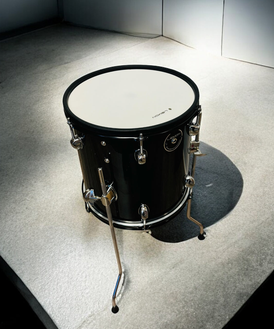 Lemon 12” x 12” BLACK SPARKLE Mesh Floor Tom for Roland Alesis Strike Kit