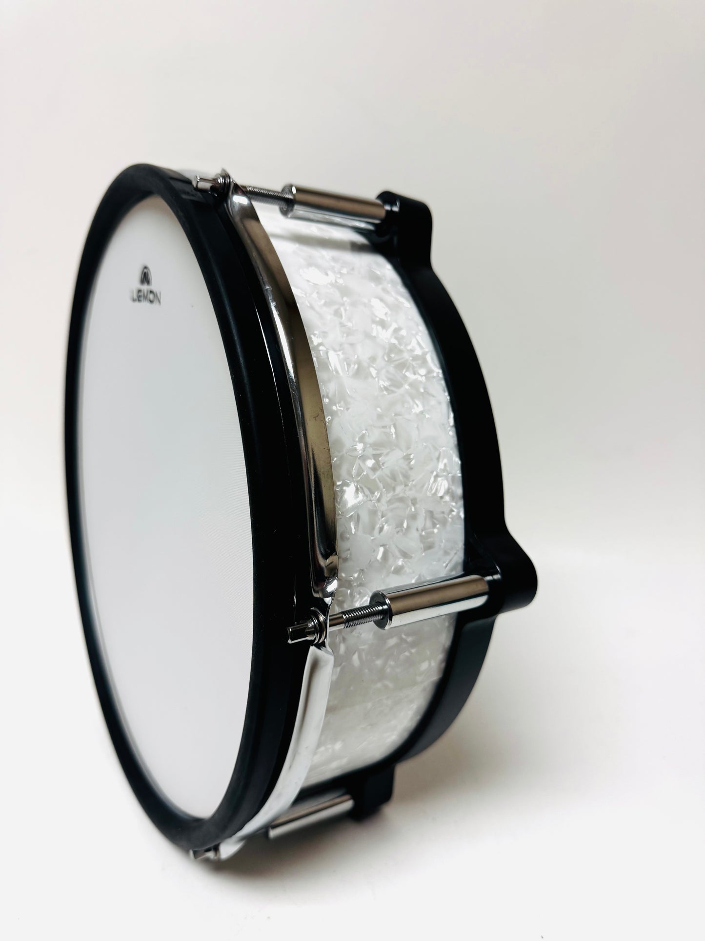 Lemon 12” x 4” Pearl White Diamond Snare for Roland Alesis Strike Kit