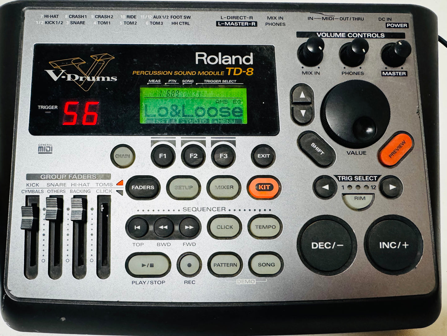 Roland TD-8 Module Brain Cables Power TD8 plus Cables