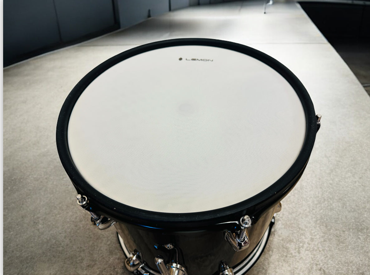 Lemon 12” x 12” BLACK SPARKLE Mesh Floor Tom for Roland Alesis Strike Kit