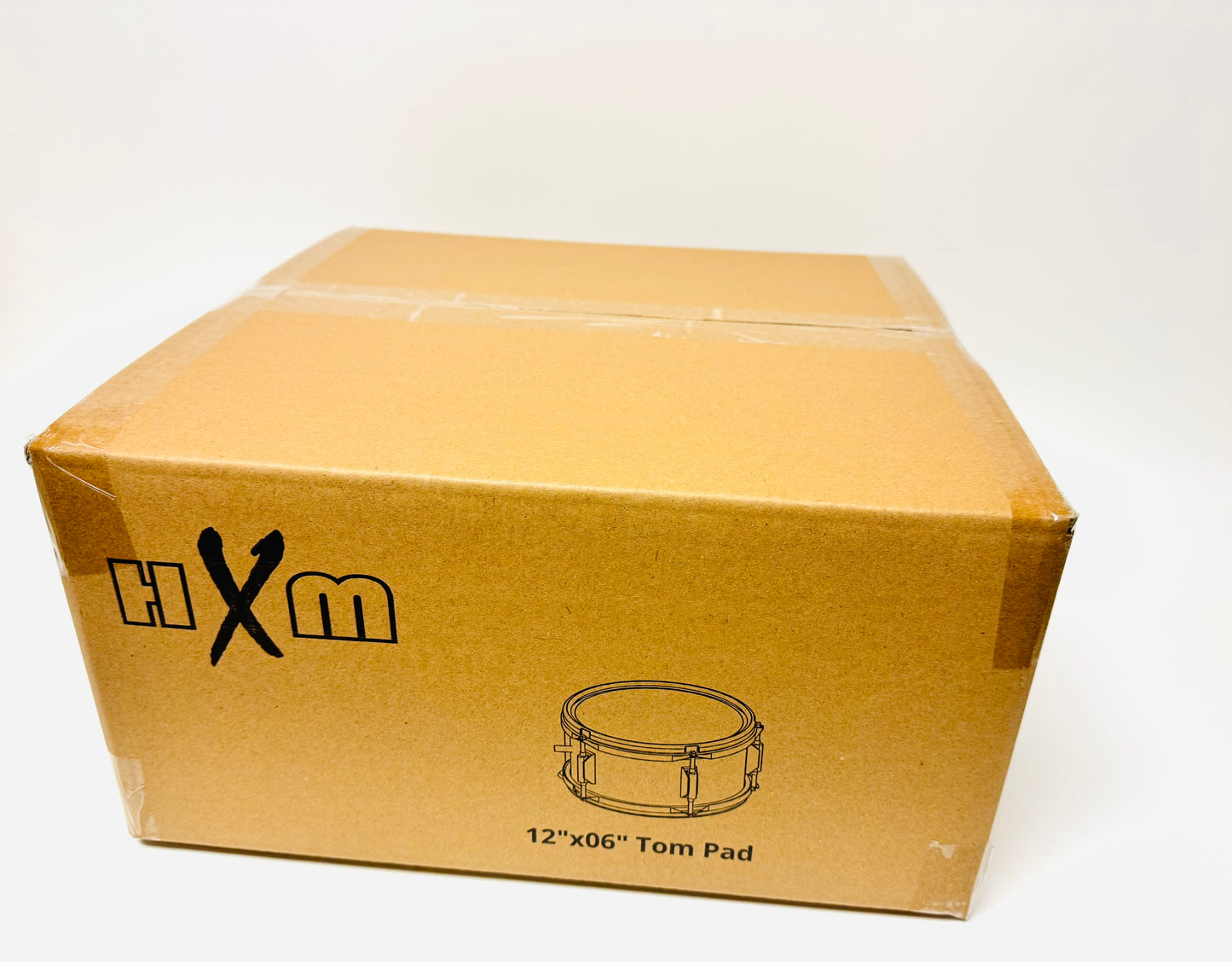 HXM 12” X 6” Black Sparkle Rack Tom Drum for Roland Alesis Lemon Kit