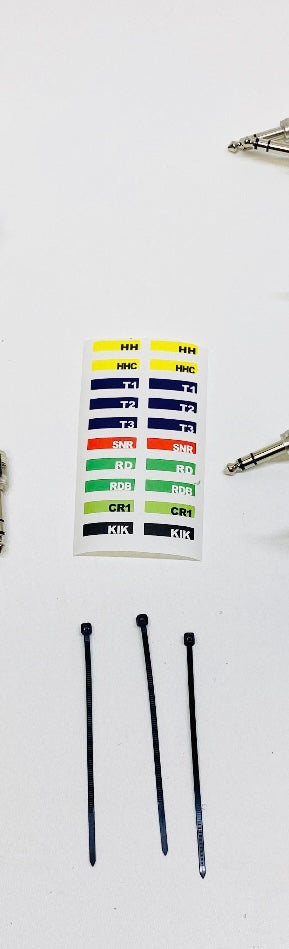 12 Cable Harness Snake Cables for Roland Alesis Drum Modules