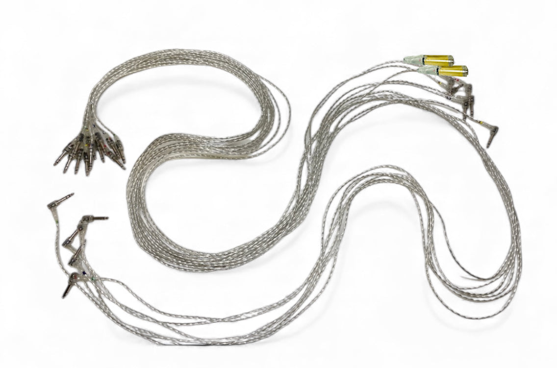 13 Clear Silver Transparent Trigger Cable Kit Wires Snake Cord For ROLAND Alesis MDS-25 30