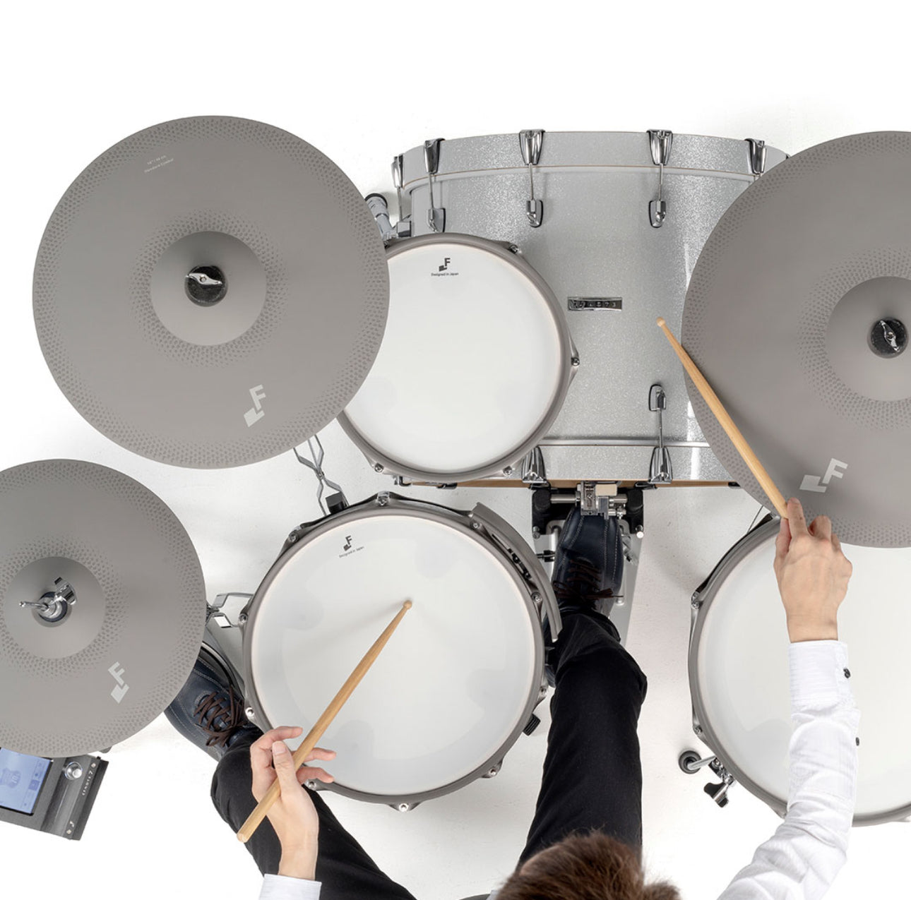 EFNOTE Kick Drum 20” Bass White Sparkle EFD-K2015-WS