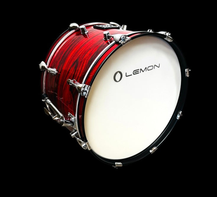 Lemon (20”x12”) Red Flame Bass Kick Drum for Roland Alesis