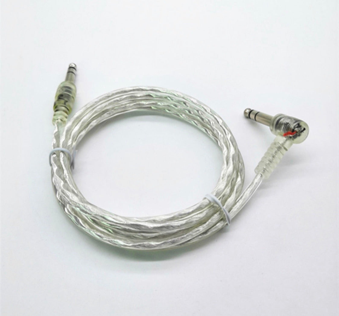 12 ft Silver Clear Transparent Dual Trigger Cable for Roland Yamaha Alesis Drum
