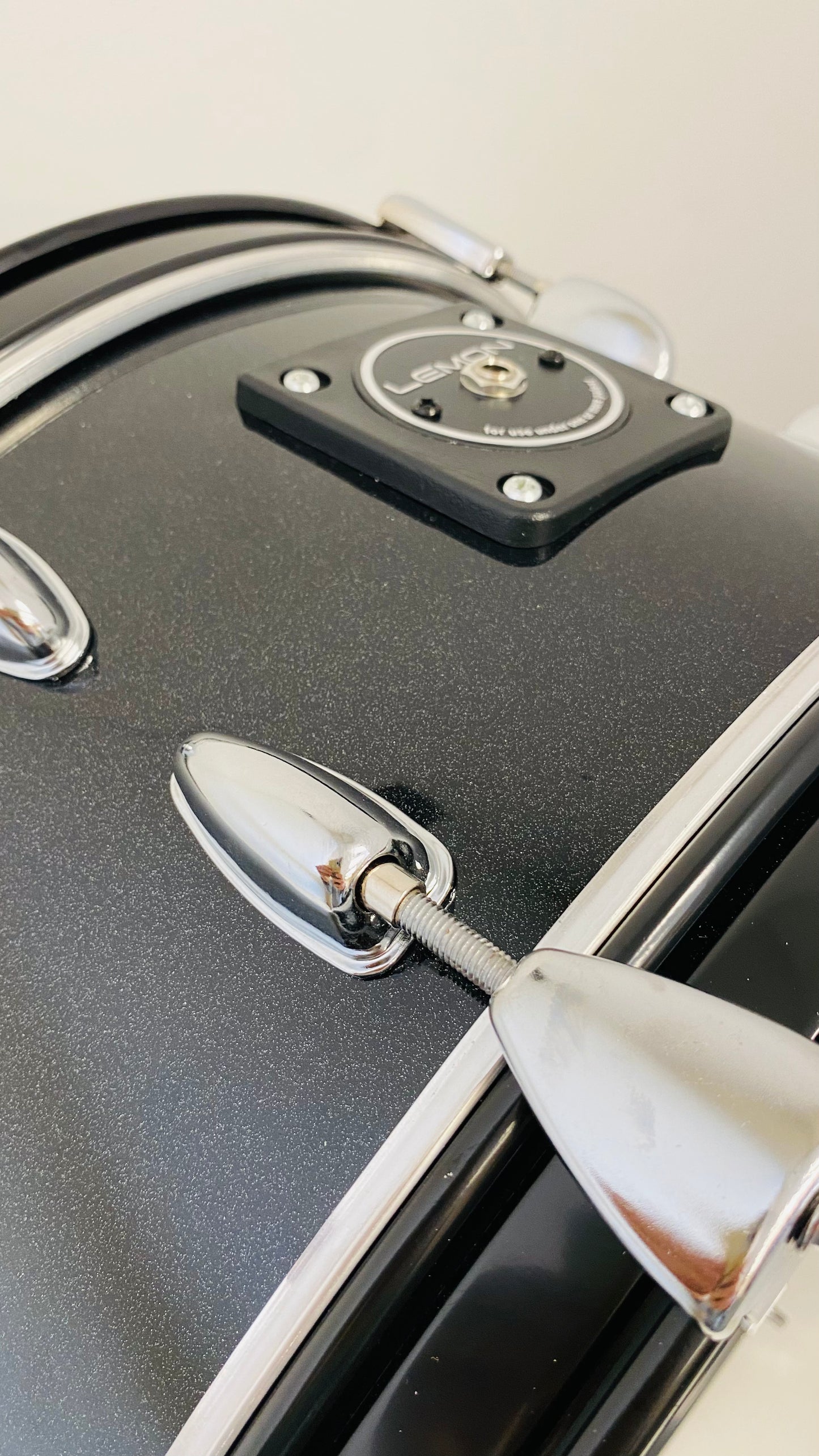 Lemon 16” Black Sparkle Bass Kick Drum for Roland and Alesis Kit