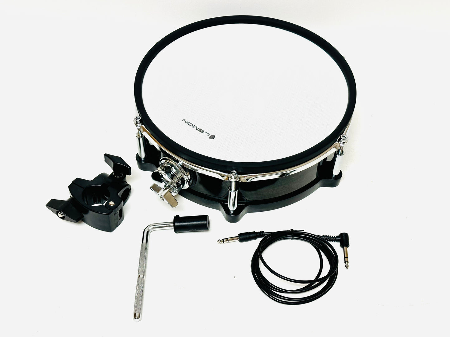 Lemon used 12”X4” Dual zone sparkle mesh drum pad