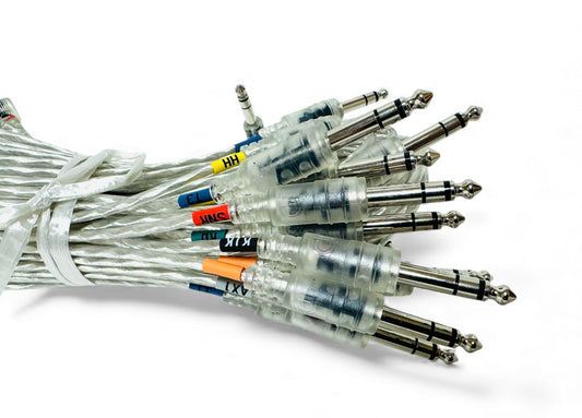 13 Clear Silver Transparent Trigger Cable Kit Wires Snake Cord For ROLAND Alesis MDS-25 30