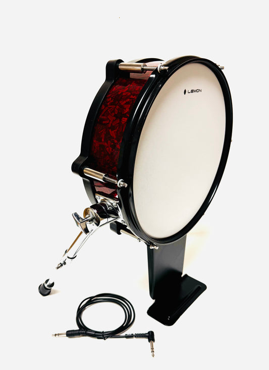 Lemon 12” Red Wrapped Bass Kick Drum for Roland and Alesis Kit