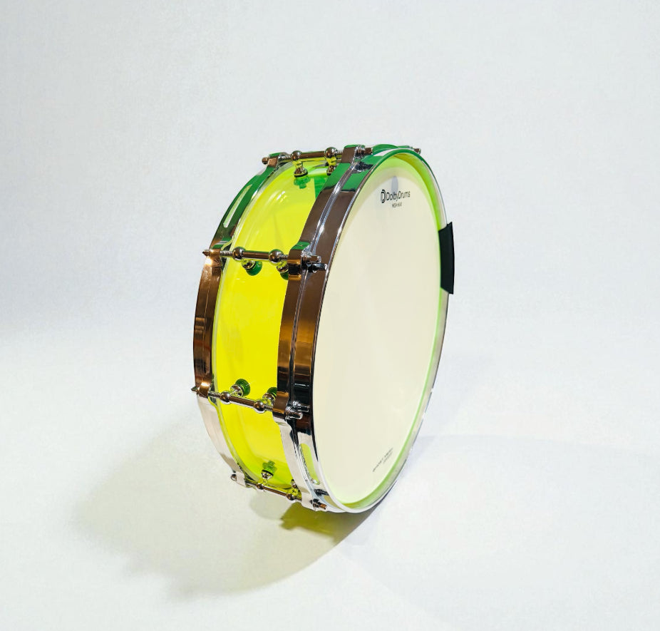 14” Electric Lime Acrylic SNARE Dual Zone A2 for Roland Alesis Drum