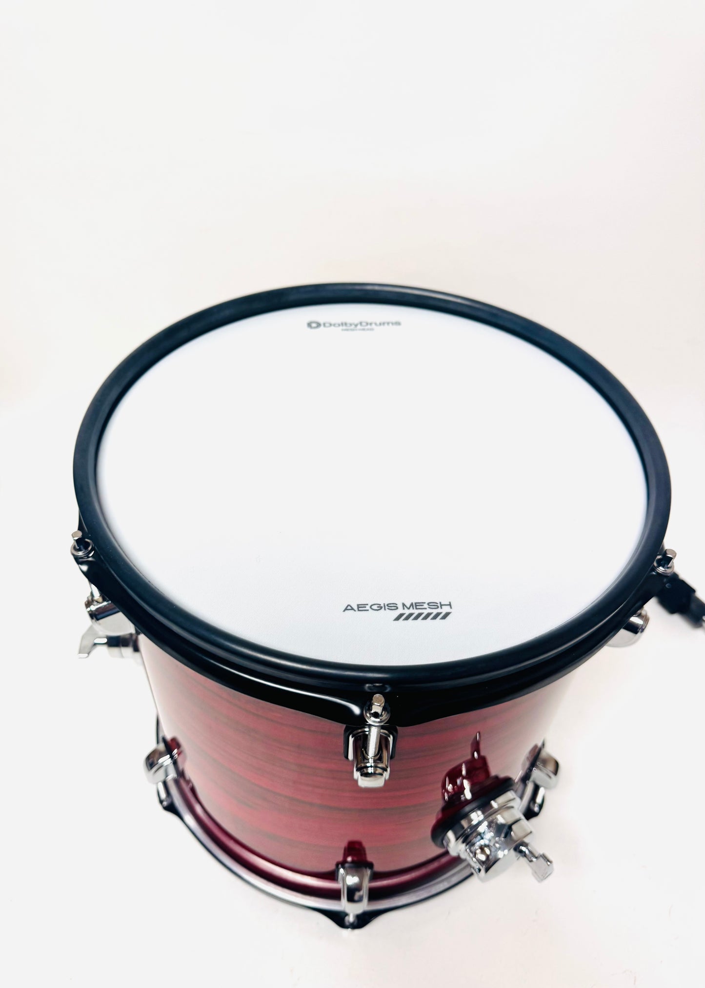 Dolby 12” x 12” Red Wood Floor Tom Electronic Full Shell for Roland Alesis