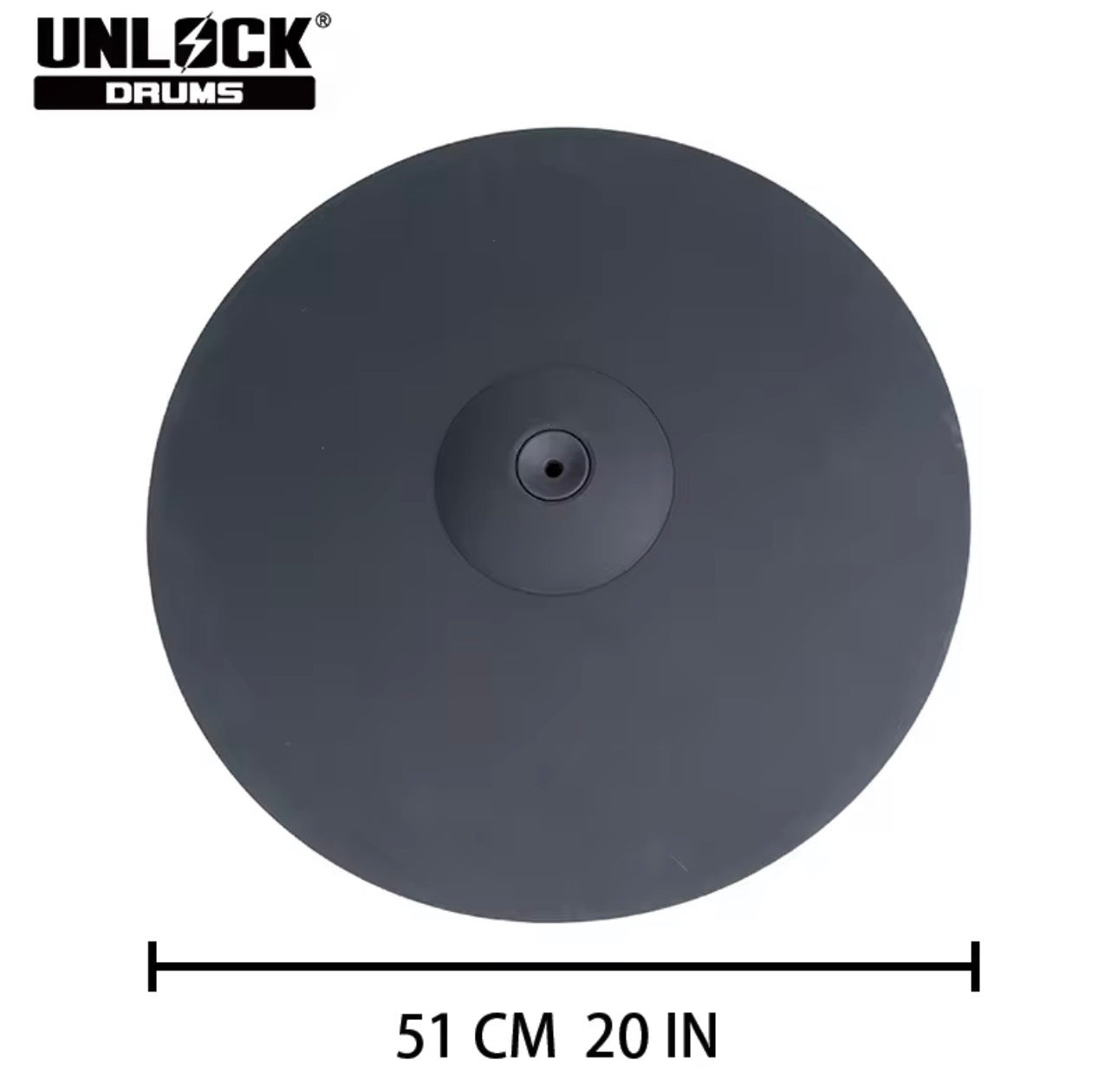 UNLOCK 20” 3 Zone Thin RIDE Cymbal for Roland Alesis Kit
