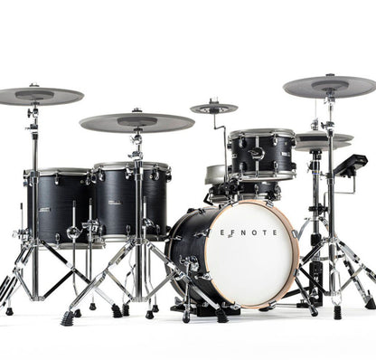 EFNOTE 5X BUNDLE Acoustic Designed Electronic Drum Set Black Oak Wrap
