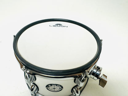 USED Lemon 10 x 6.5” WHITE Mesh Rack Tom for Roland or Alesis Strike