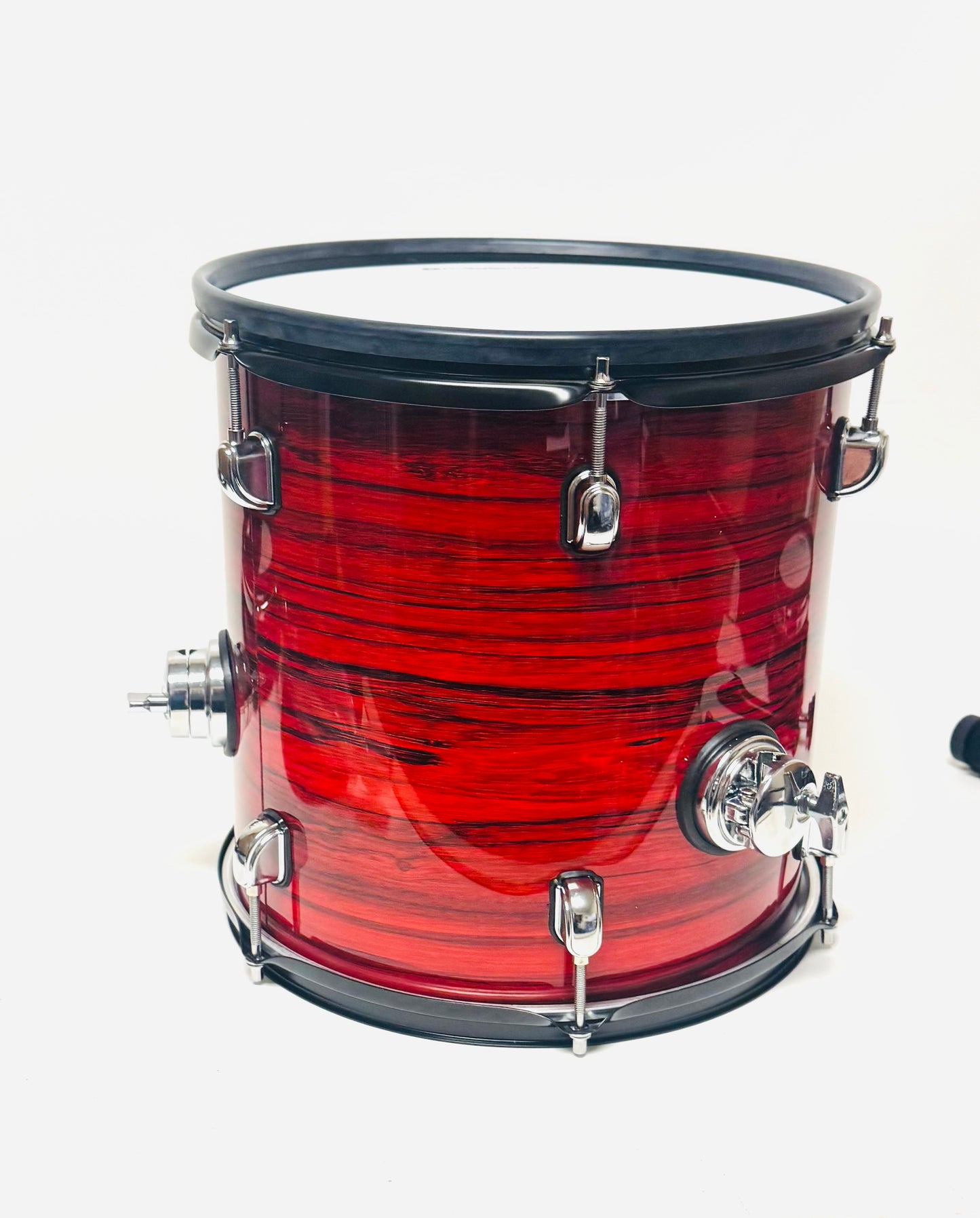 Dolby 12” x 12” Red Wood Floor Tom Electronic Full Shell for Roland Alesis