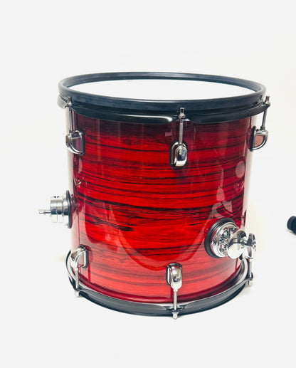 Dolby 12” x 12” Red Wood Floor Tom Electronic Full Shell for Roland Alesis