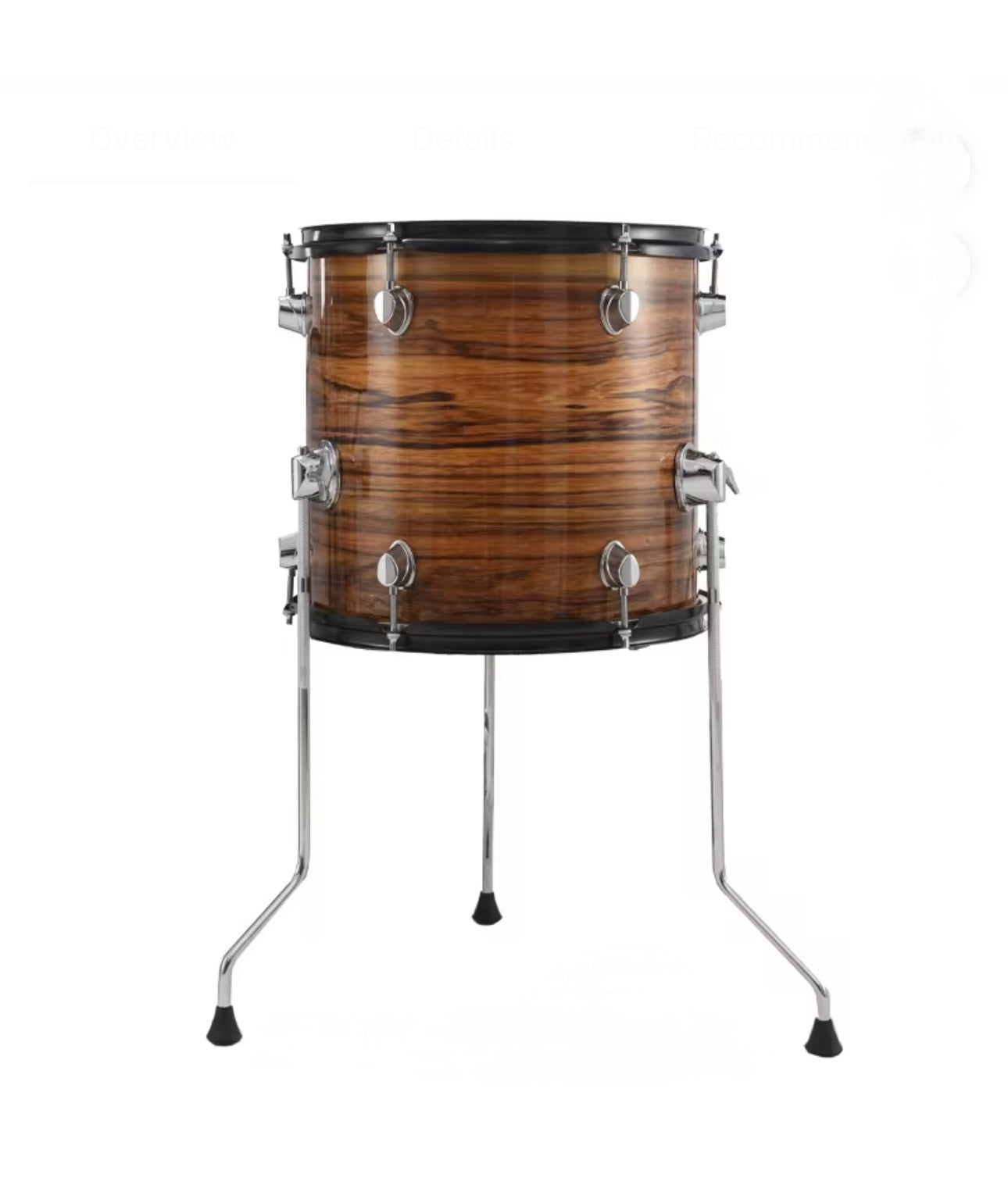 Lemon Electronic Shell Pack Dark Wood Bass Tom Snare Drum for Roland or Alesis Kit