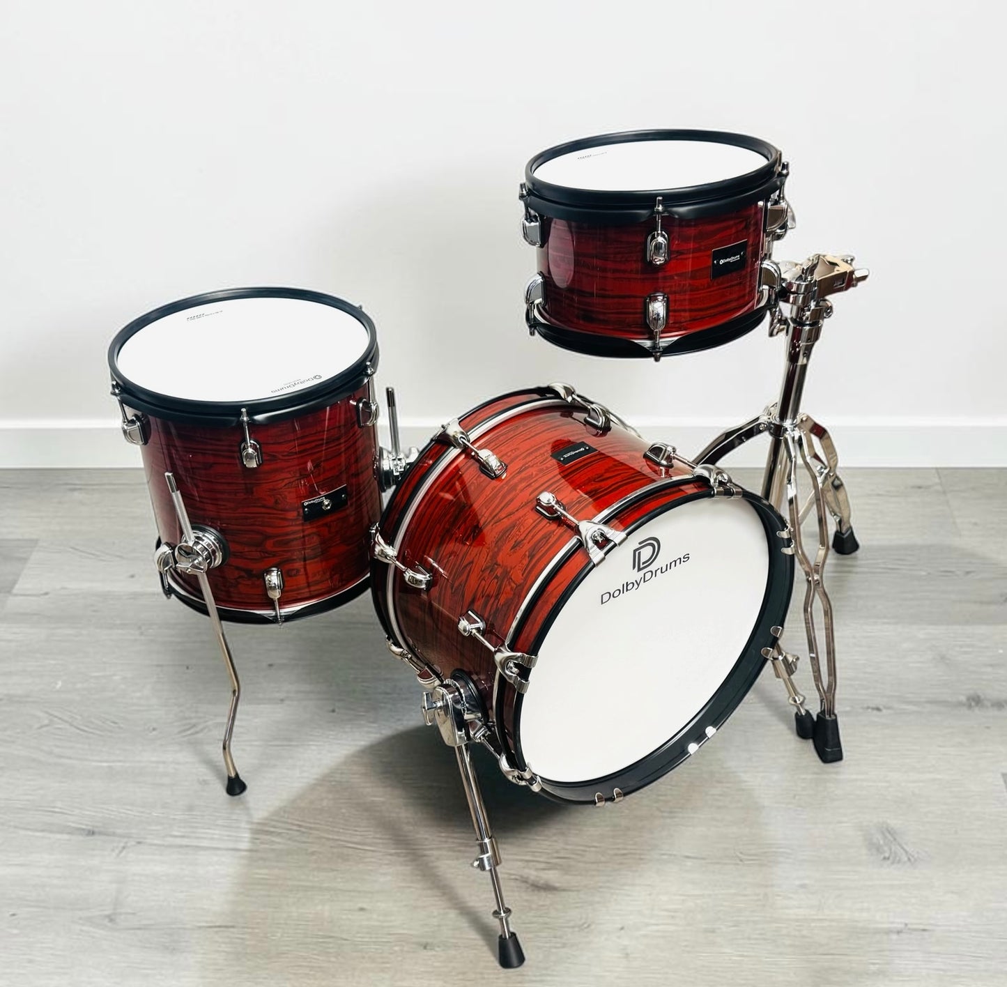 Dolby Compact 3 Piece Electronic Shell Pack Red Wood for Roland Alesis