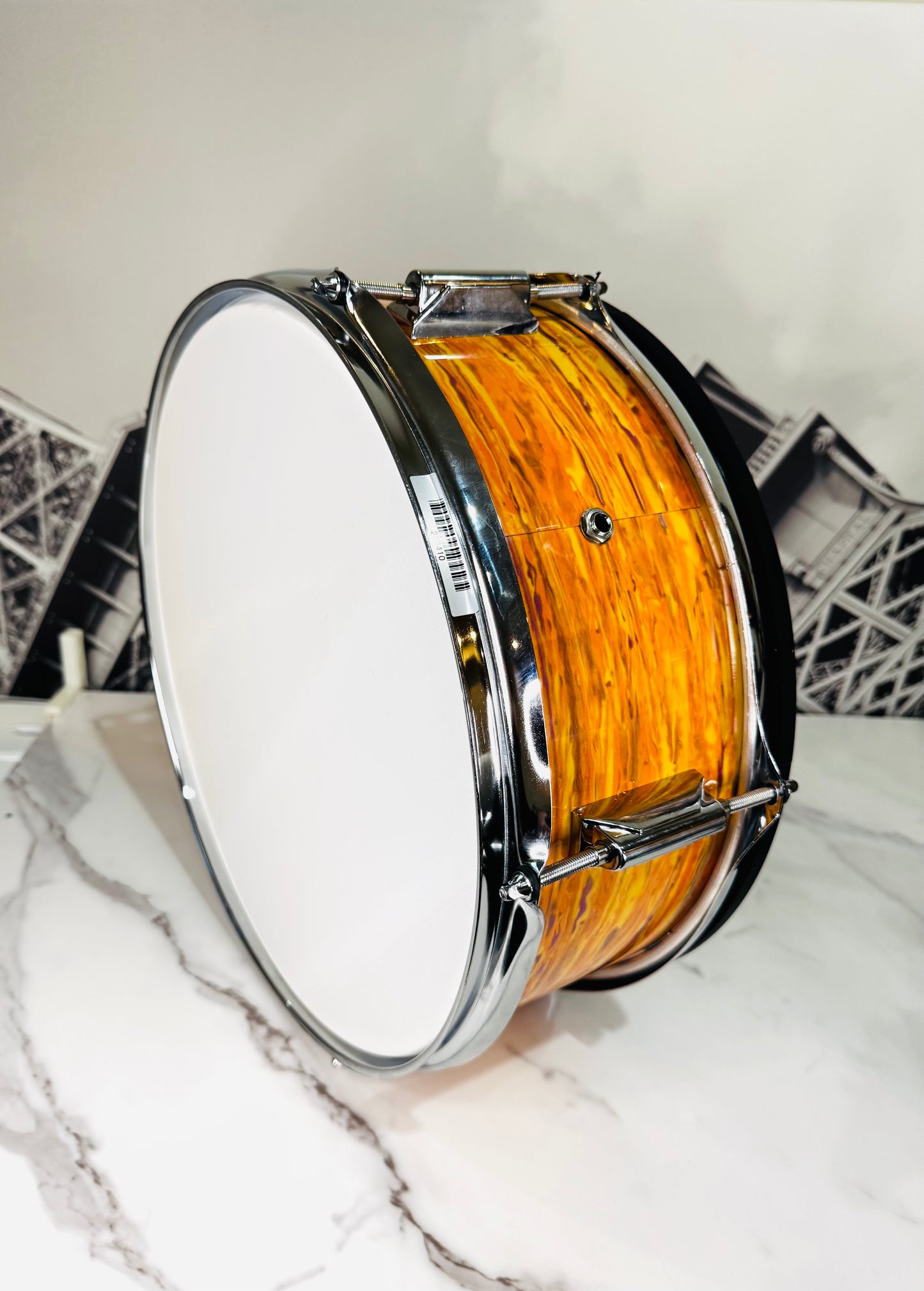 HXM 14” X 5” Orange Mod Snare Drum for Roland Alesis Lemon Kit