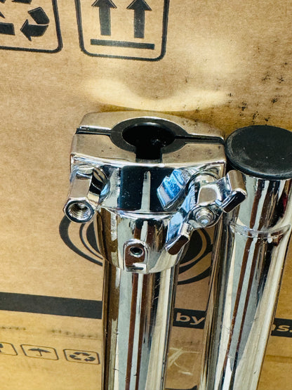 Chrome Drum Rack Legs 30” w Top Clamp for Roland Gibraltar DW