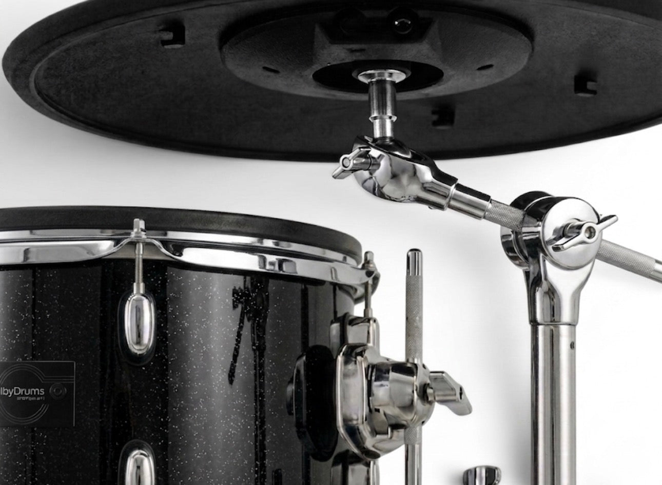 Dolby Electronic 3pc Drum Set 22” Bass Black Sparkle for Roland Alesis