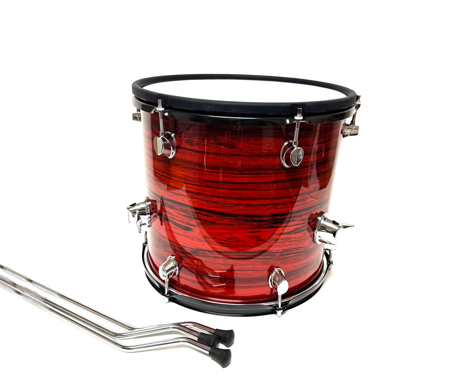 Lemon 13” x 13” RED FLAME Mesh Floor Tom for Roland Alesis Strike Kit