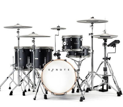 EFNOTE 5X BUNDLE Acoustic Designed Electronic Drum Set Black Oak Wrap