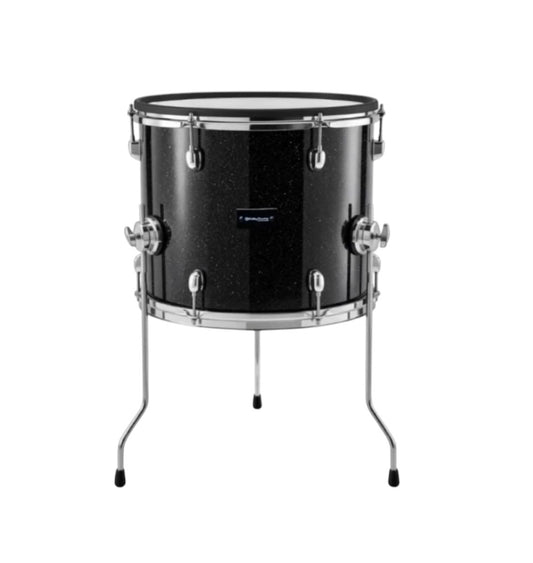 Dolby 16 x 16” Floor Tom Black Sparkle Electronic Full Shell for Roland Alesis