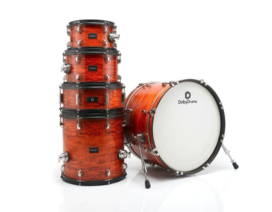 Dolby E Drum Shell Pack RED WOOD Kick Snare Tom for Roland Alesis Lemon