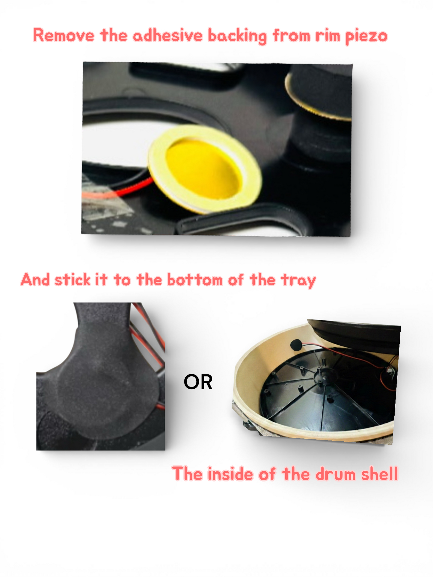 16” 6 Trigger Electronic Plate Tray w Rim Zone for Roland Alesis Acoustic Drum