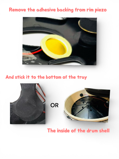 16” 6 Trigger Electronic Plate Tray w Rim Zone for Roland Alesis Acoustic Drum