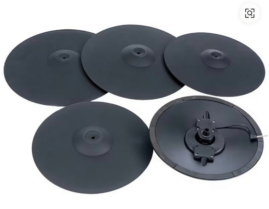 UNLOCK Thin Cymbal Set 14” Hi Hat 14” + 16” Crash 17” Ride for Roland Alesis Kit