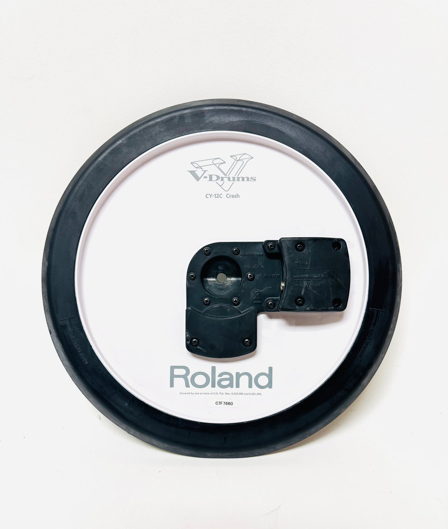 Roland CY-12C 12" White Back Crash Cymbal with Boom Ball Arm CY12