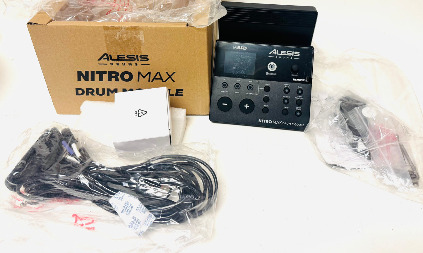 Alesis Nitro MAX Drum Module BFD Brain with Cables OPEN BOX